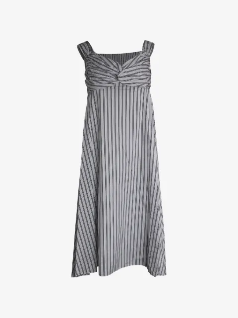 A.L.C. striped off-shoulder midi dress