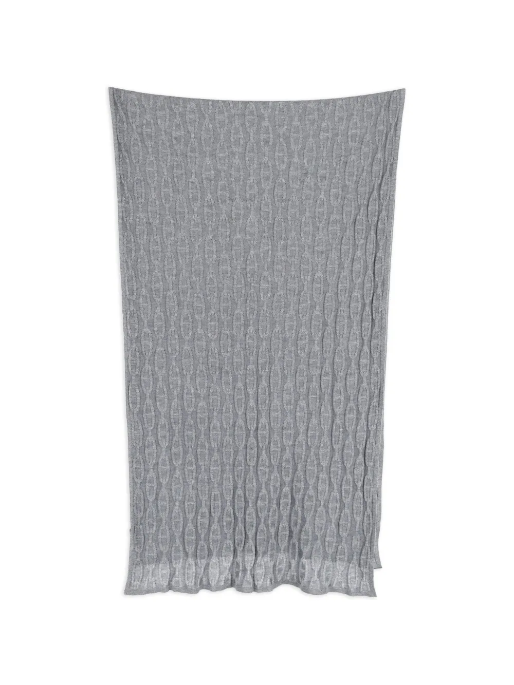 Hermès Pre-Owned chain-motif knit muffler scarf - Grigio