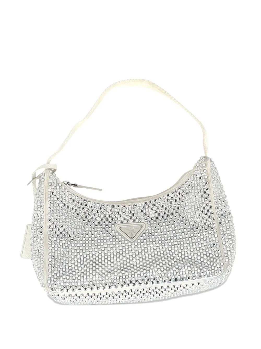 Prada Pre-Owned 2000 crystal-embellished re-edition 2000 shoulder bag - Toni neutri