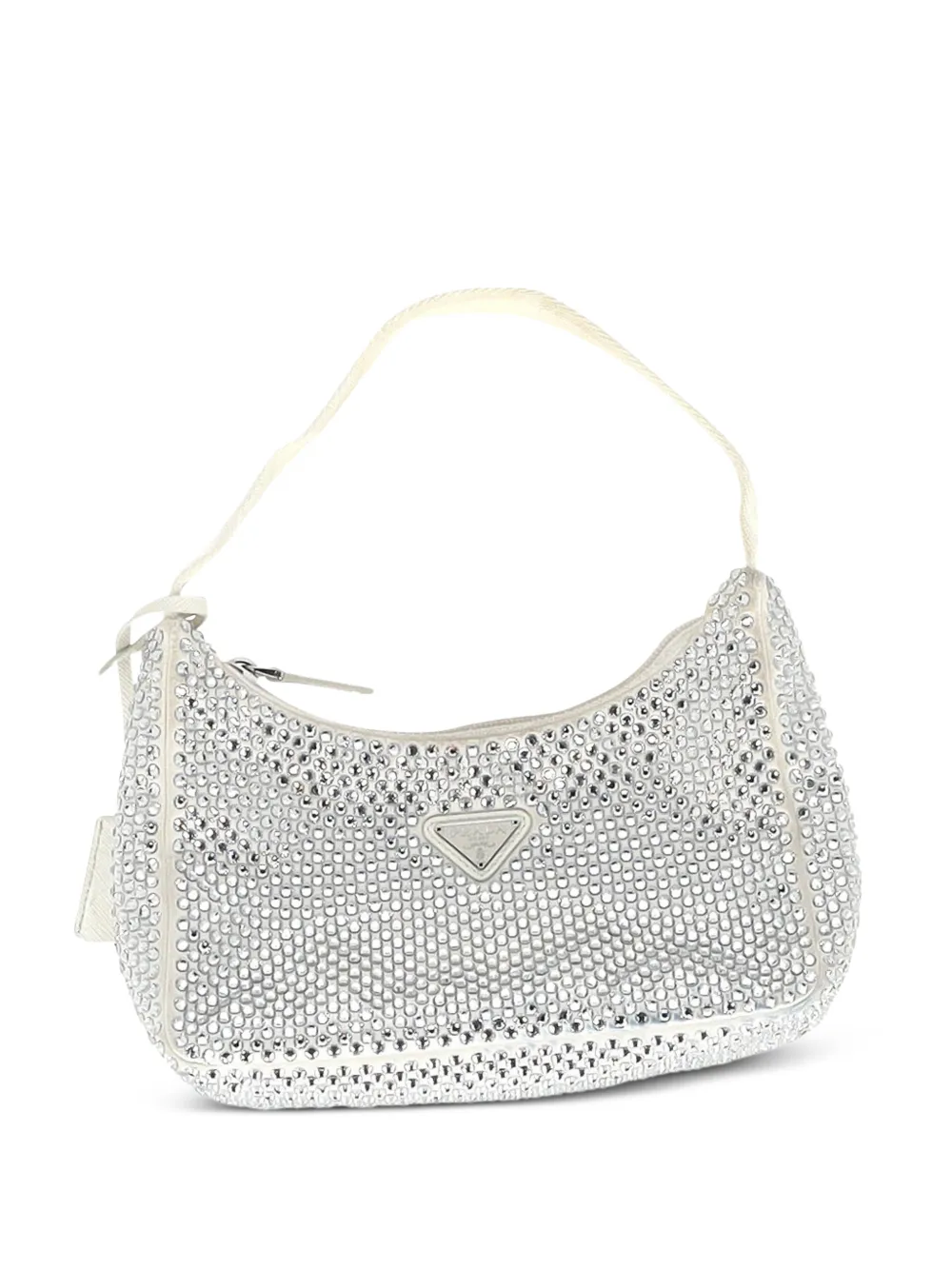 Prada Pre-Owned 2000 crystal-embellished re-edition 2000 shoulder bag - Toni neutri