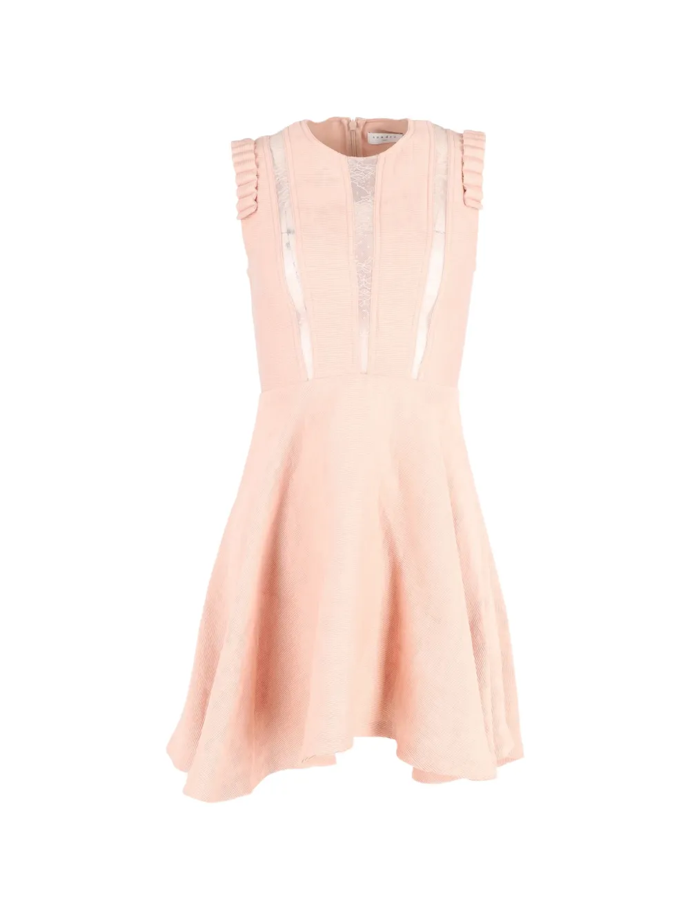 SANDRO Enrika lace-insert mini dress - Rosa