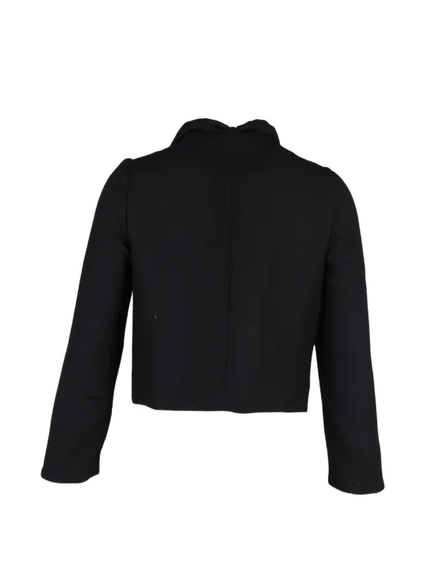 Marni Pre-Owned tie-detail long-sleeve Cropped Jacket | Black