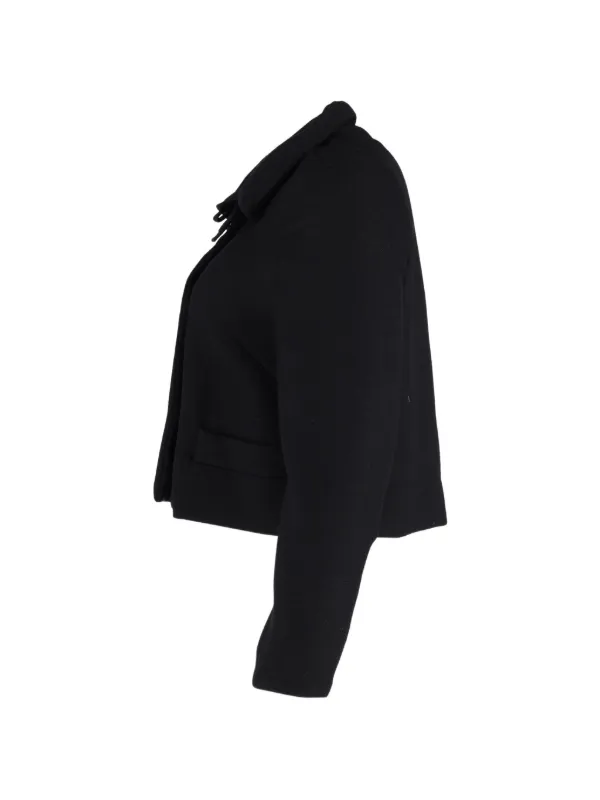 Marni Pre-Owned tie-detail long-sleeve Cropped Jacket | Black