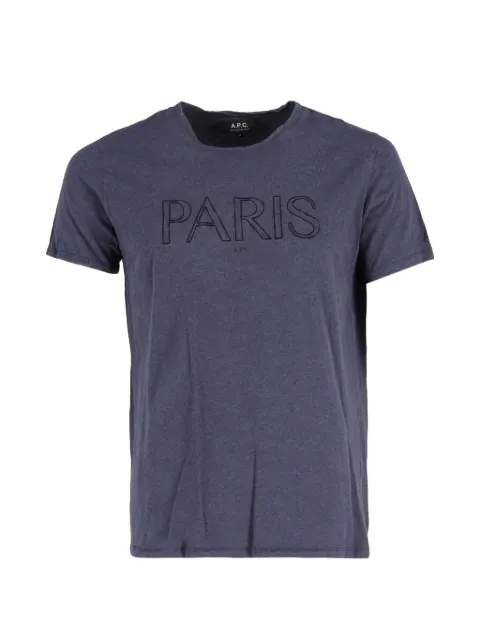 A.P.C. paris-print crew-neck t-shirt