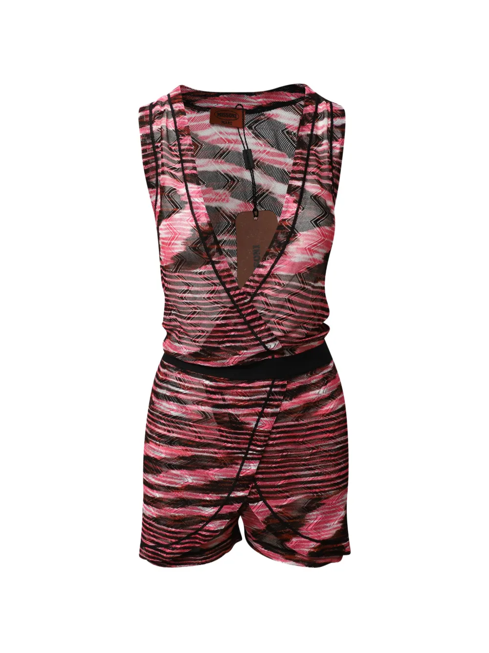 Missoni Pre-Owned Plymouth zig-zag patterned playsuit - Nero