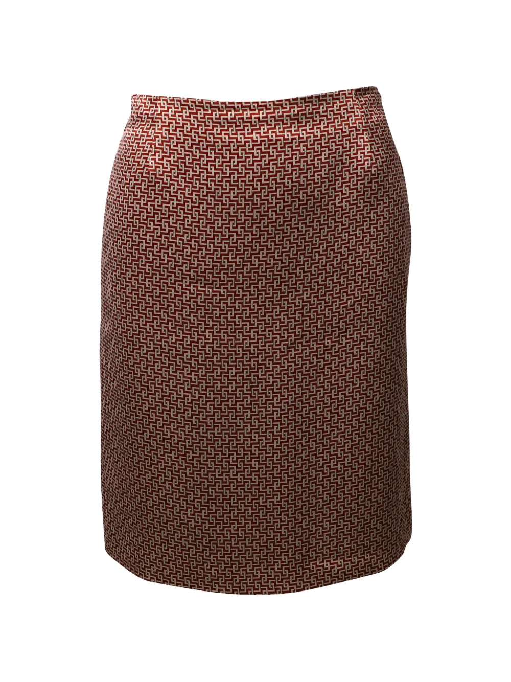 Etro Vintage geometric-print silk skirt - Rosso
