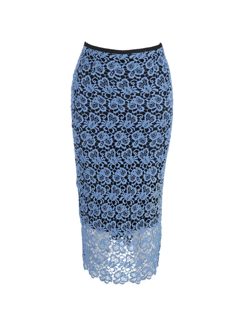 ERDEM lace zip midi skirt - Blu