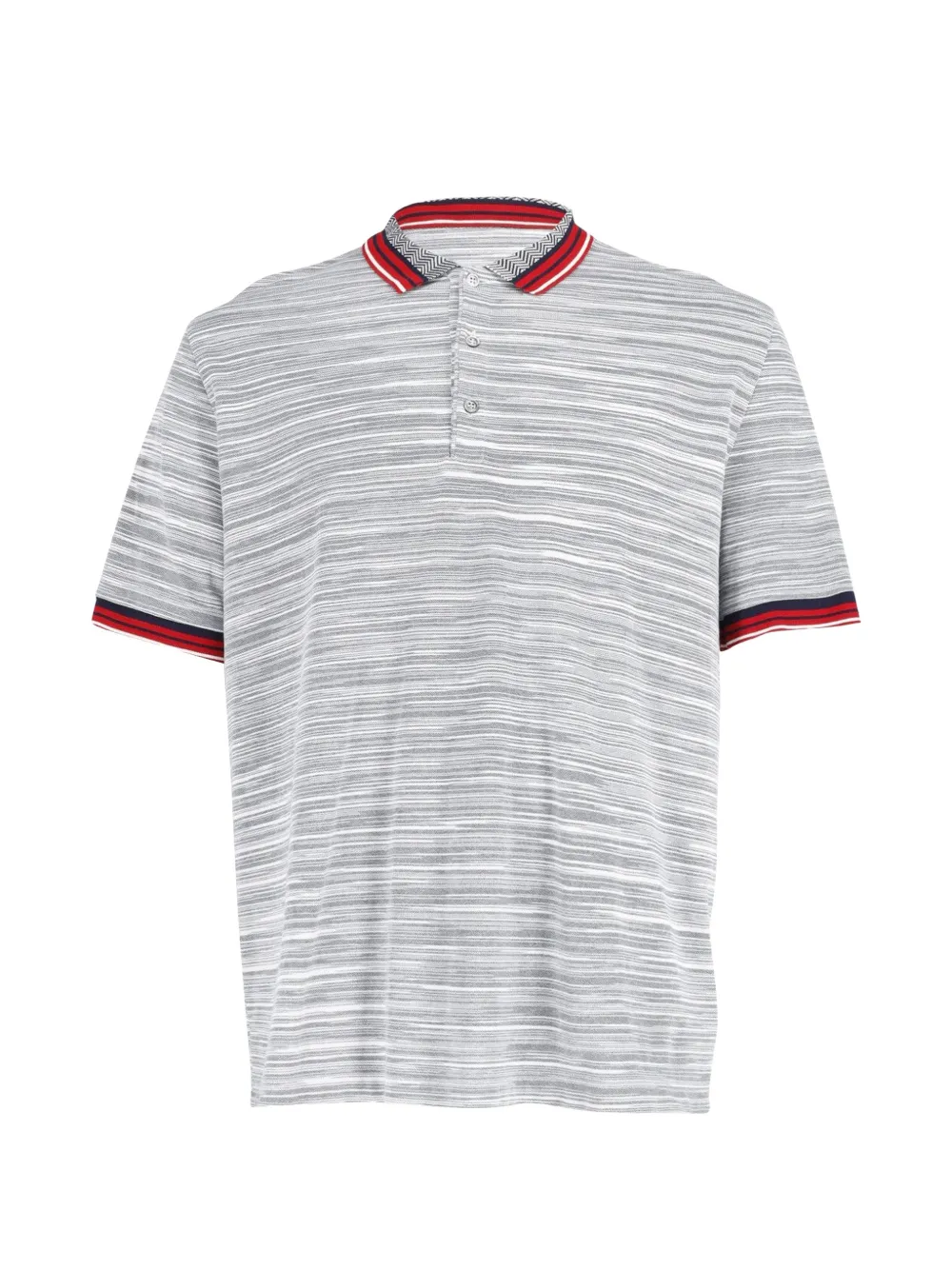 Missoni Pre-Owned striped-pattern polo shirt - Grigio
