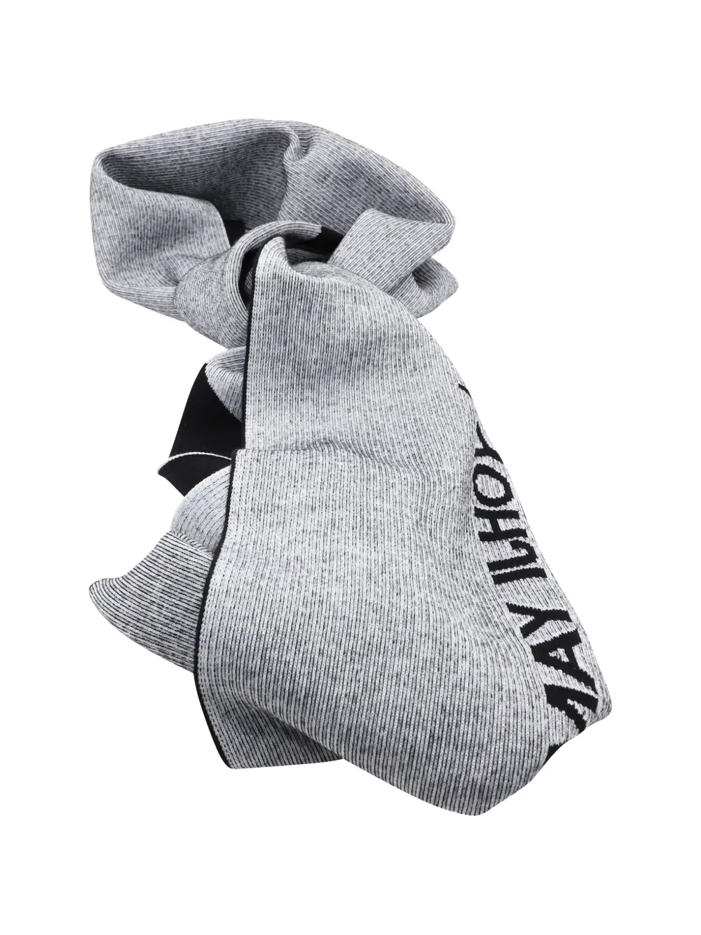 Y-3 logo jacquard scarf - Grigio