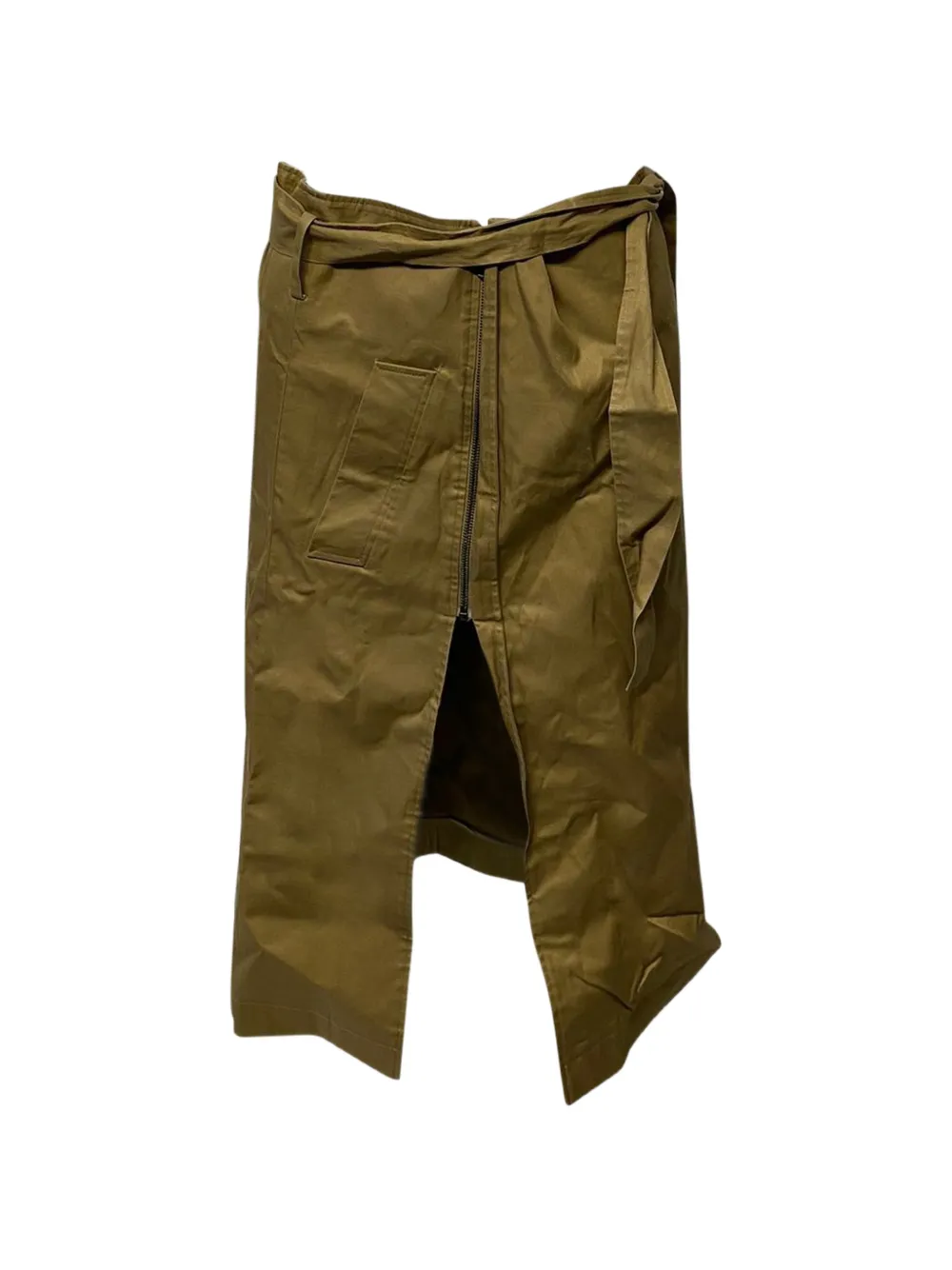 VETEMENTS belted asymmetric skirt - Marrone