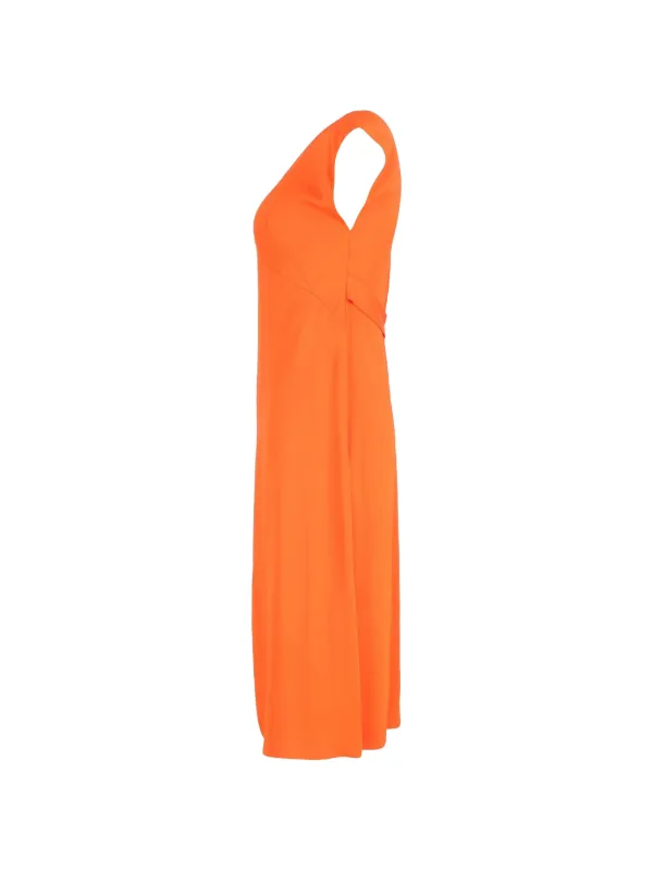 joseph orange dress JOSEPH A-line V-neck Dress | Orange