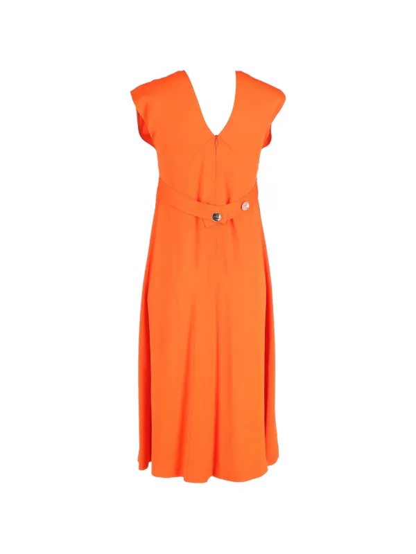 joseph orange dress JOSEPH A-line V-neck Dress | Orange