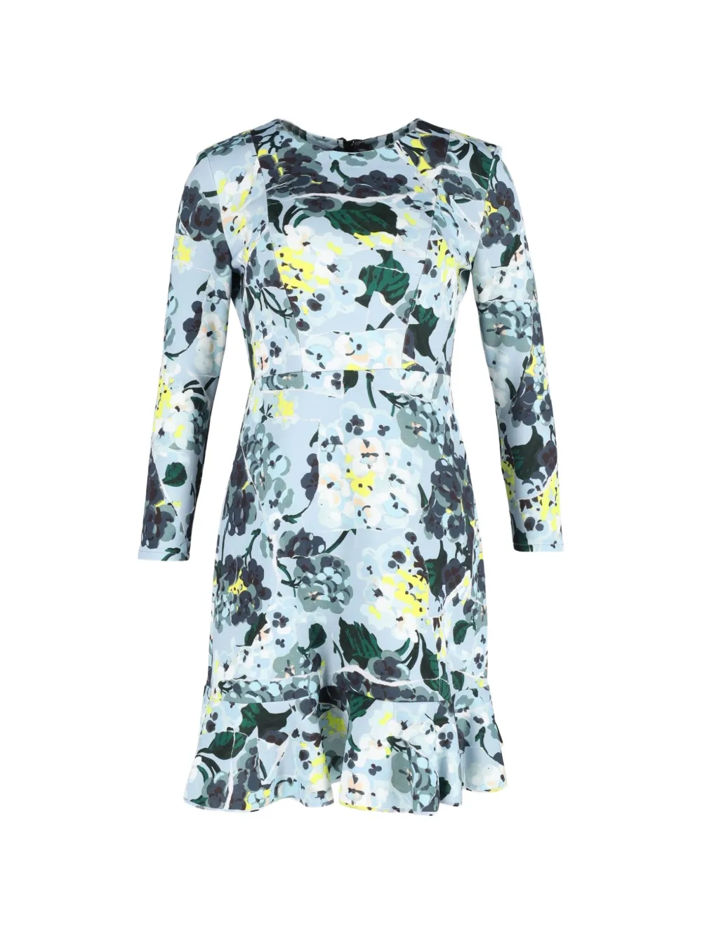 ERDEM Judy floral-print mini dress - Blu