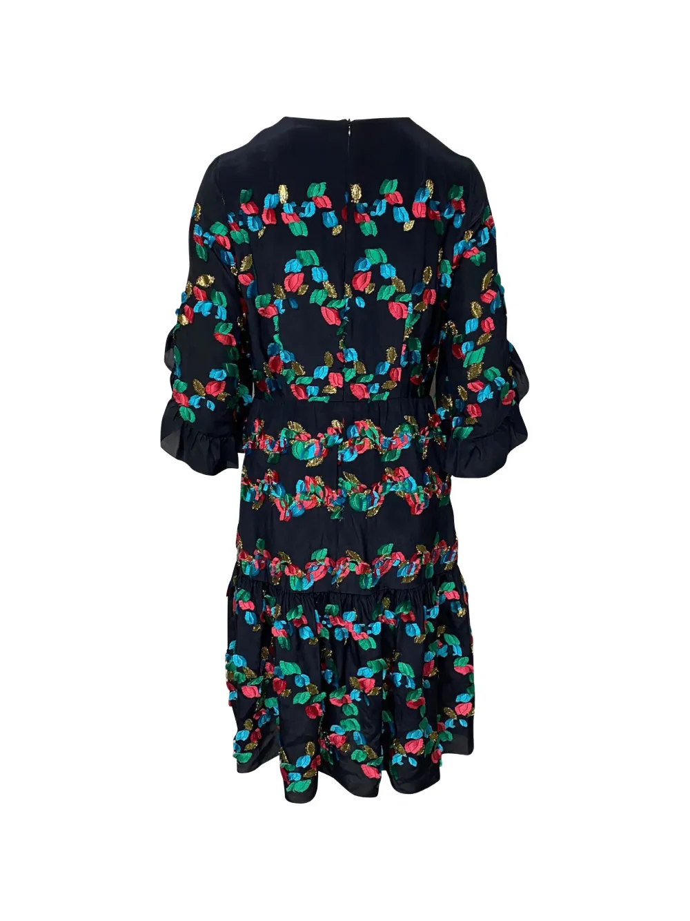  Peter Pilotto Embroidered Midi Dress - Black 