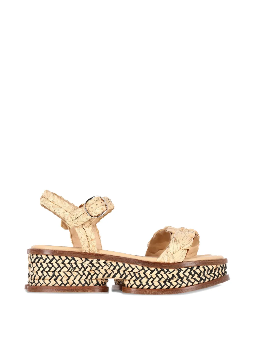Gabriela Hearst x Clergerie Michael braided platform sandals - Toni neutri
