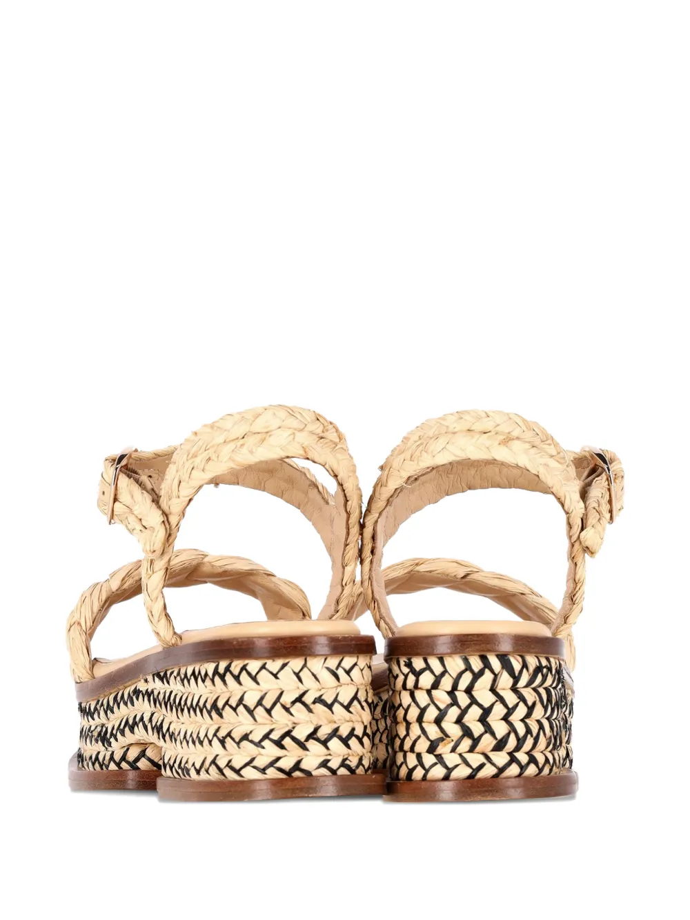  Gabriela Hearst X Clergerie Michael Braided Platform Sandals - Neutrals 
