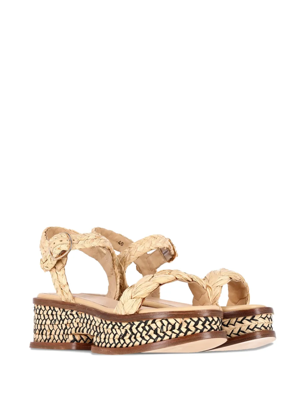  Gabriela Hearst X Clergerie Michael Braided Platform Sandals - Neutrals 