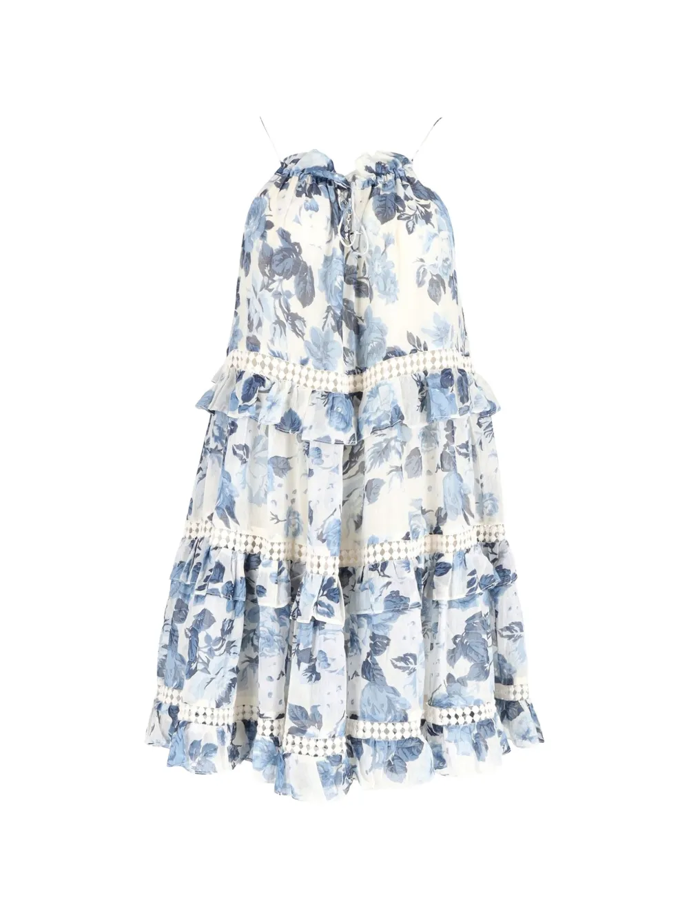 ZIMMERMANN tiered floral-print dress - Bianco