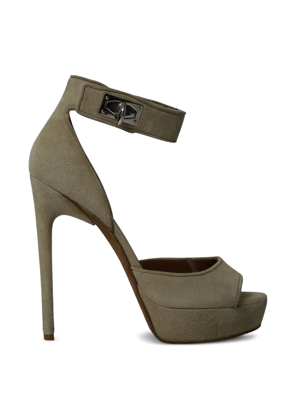 Givenchy Pre-Owned Shark Lock suede sandals - Grün