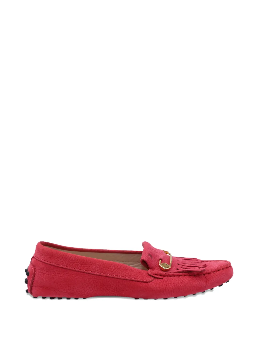 Tod's Vintage Gommino fringed leather loafers - Rosso