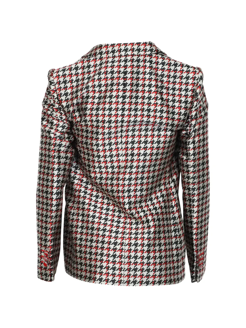Giorgio Armani Pre-Owned houndstooth-pattern silk blazer - Bianco
