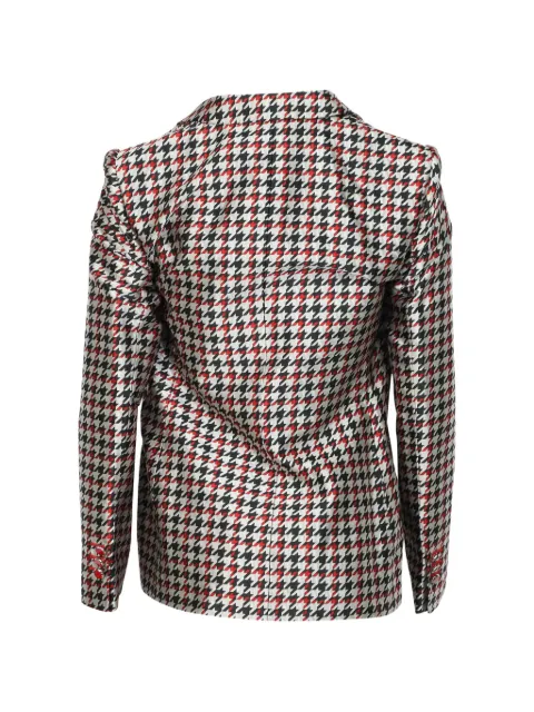 Giorgio Armani Pre-Owned houndstooth-pattern silk blazer