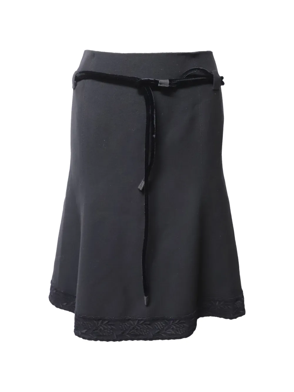 Emporio Armani Pre-Owned belted skirt - Nero