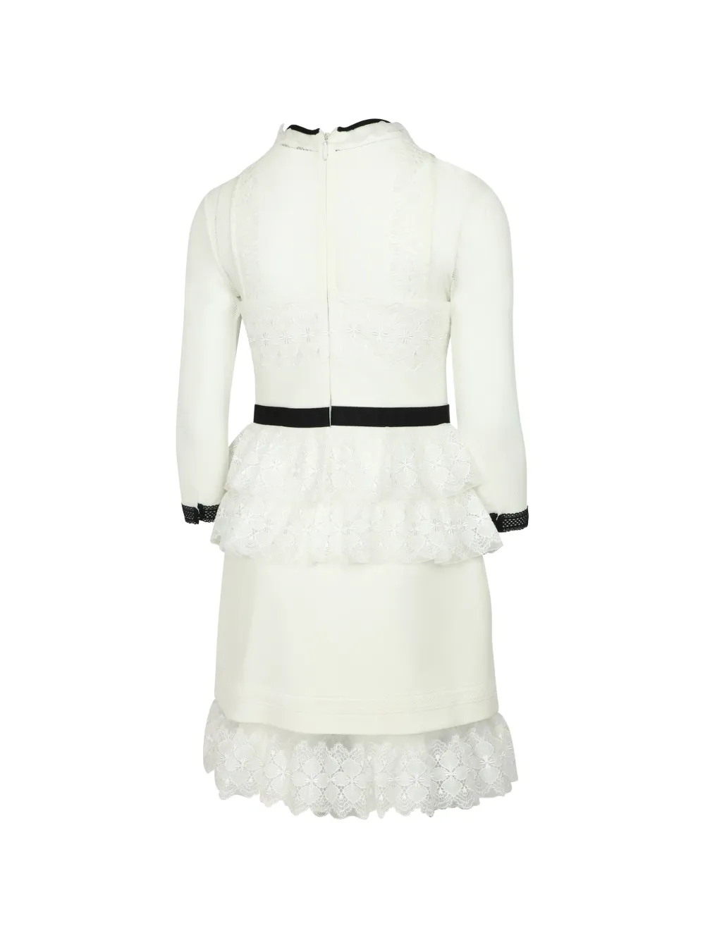  Three Floor Crew-neck Dress - White 