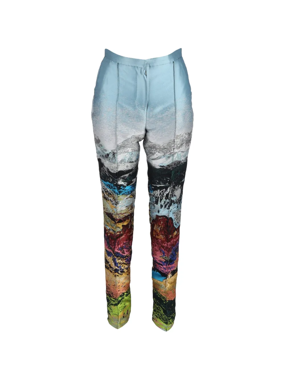 Mary Katrantzou embroidered print trousers - Blu