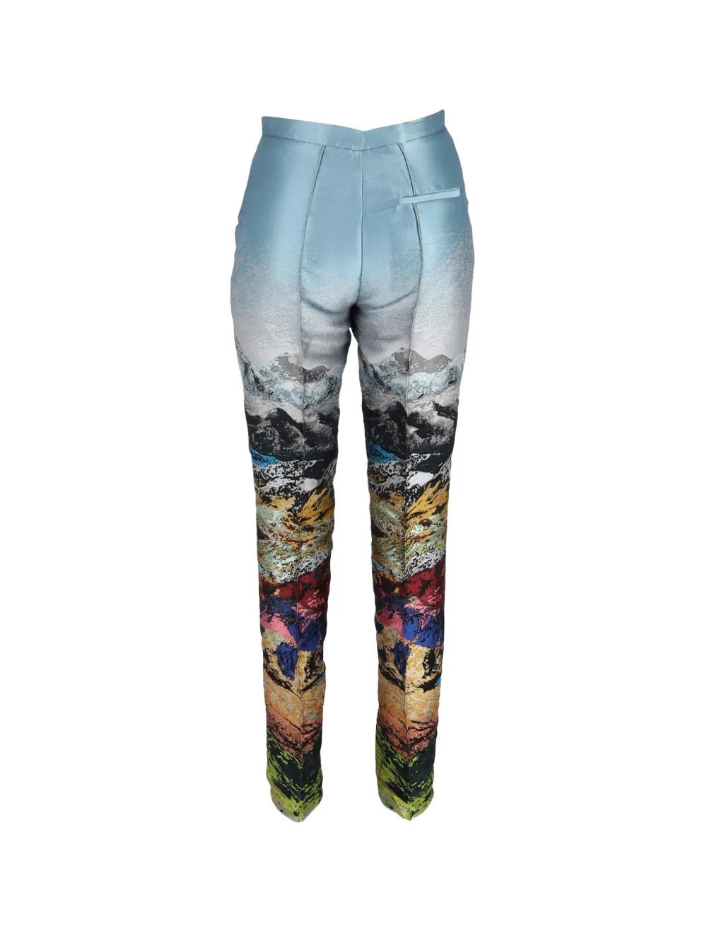 Embroidered Print Trousers