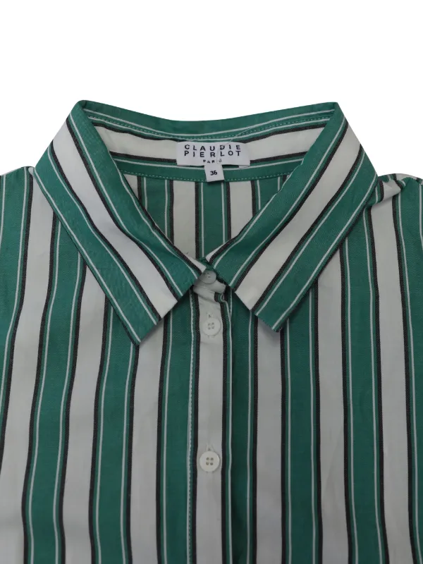 claudie pierlot shirt dress Striped shirt dress for women