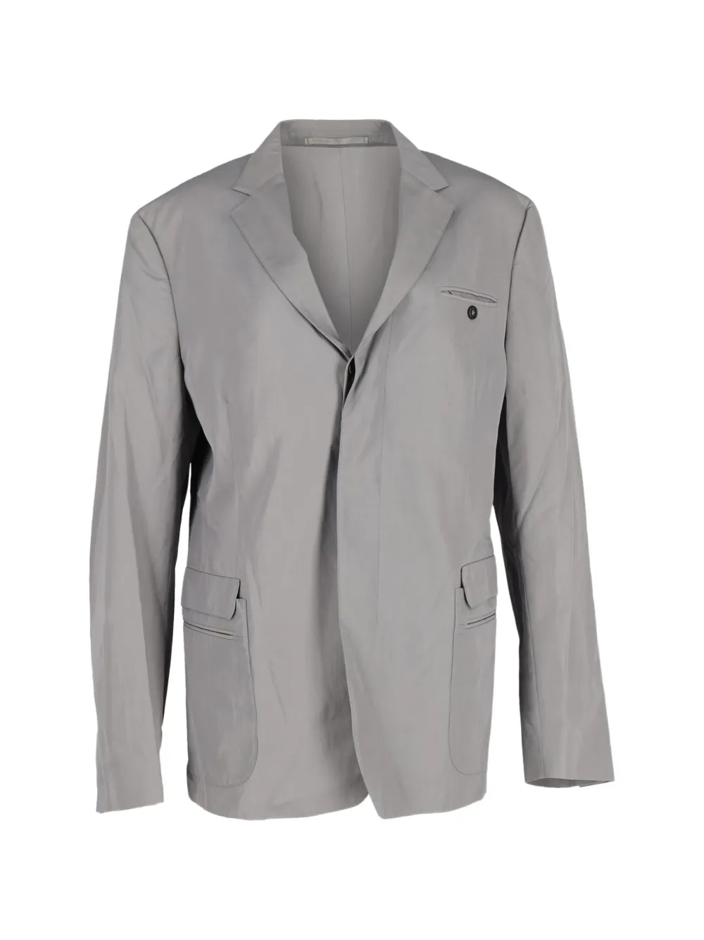 Prada Pre-Owned welt-pocket single-breasted blazer – Grey