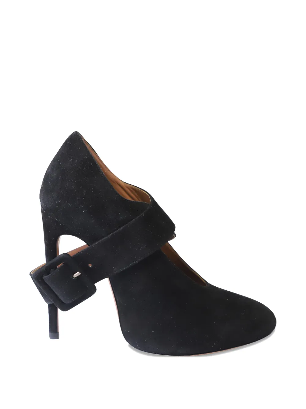 Alaïa Pre-Owned cross-strap suede pumps - Nero