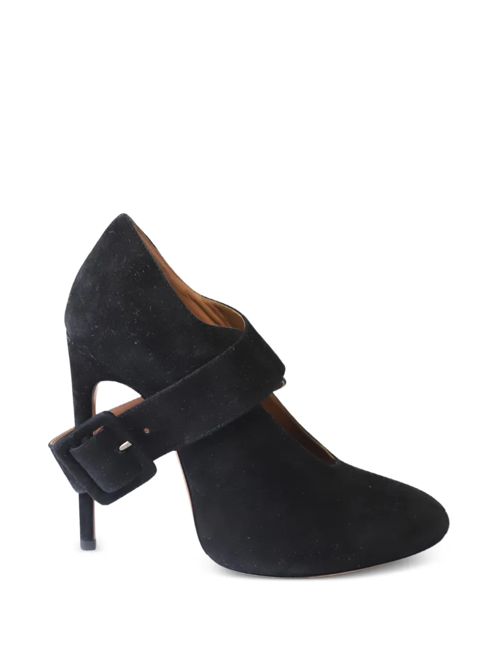 Alaïa Pre-Owned cross-strap suede pumps - Nero
