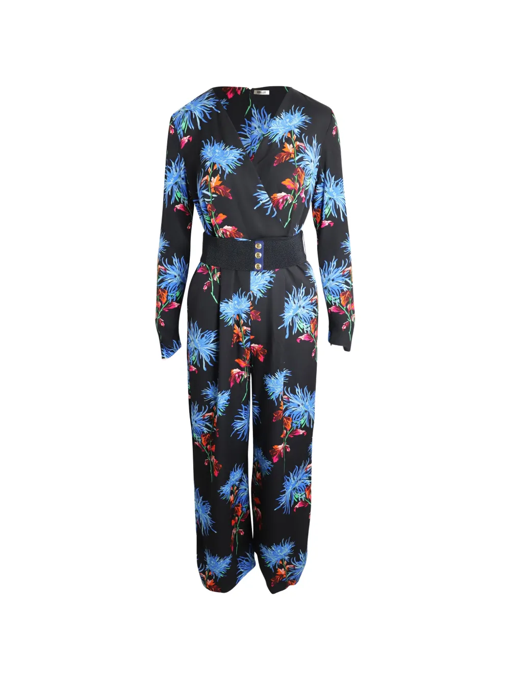 Diane Von Furstenberg Vintage floral belted jumpsuit - Nero