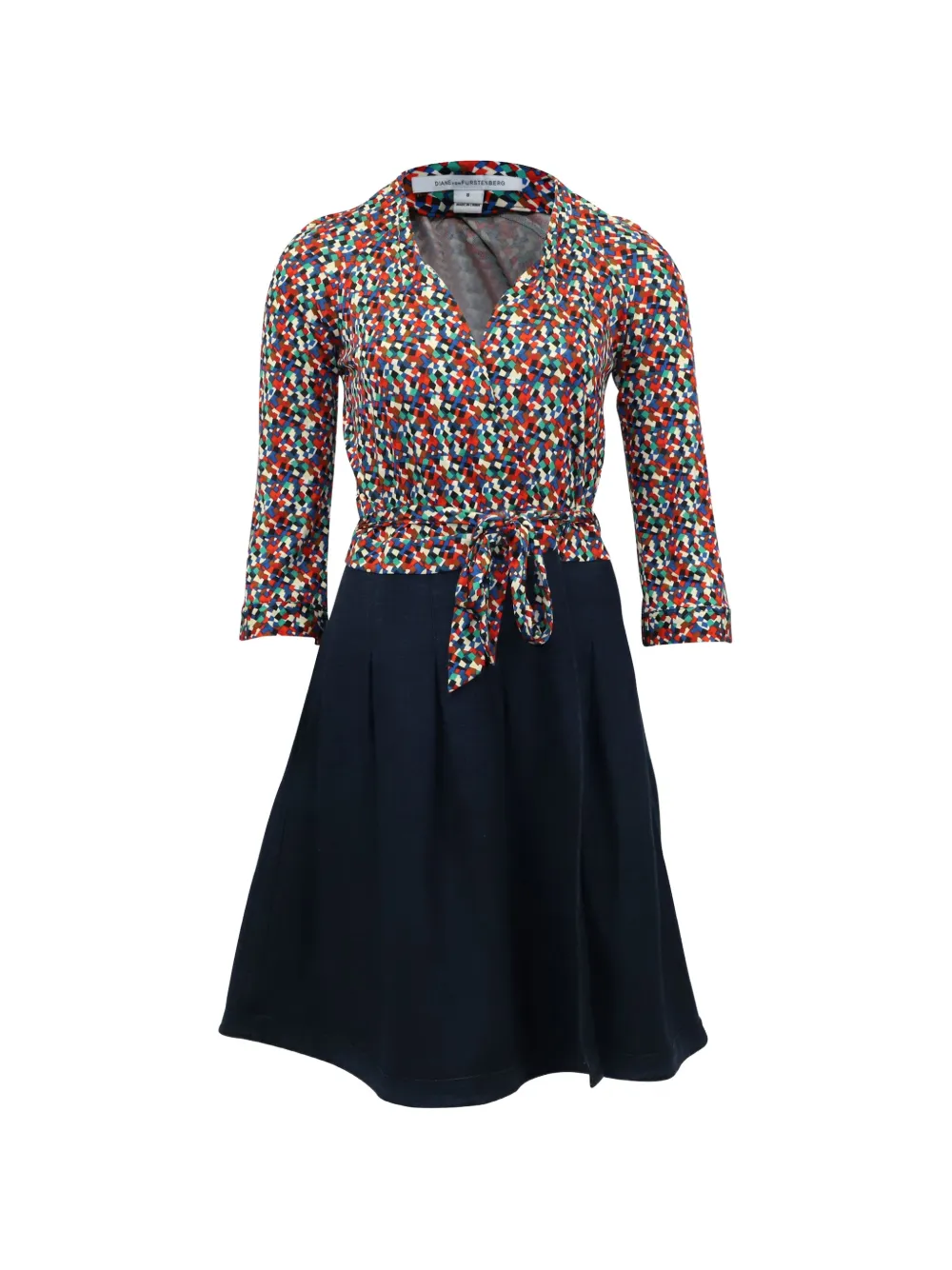 Diane Von Furstenberg Vintage wrap printed dress - Blue