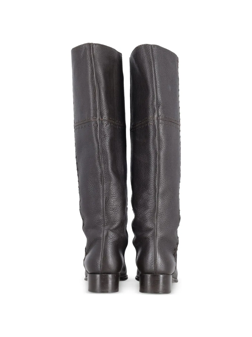 Stitch-Detil Knee-High Boots