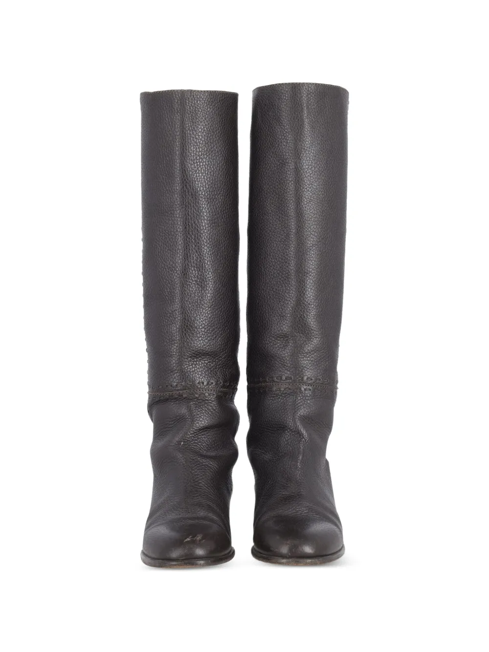 Stitch-Detil Knee-High Boots