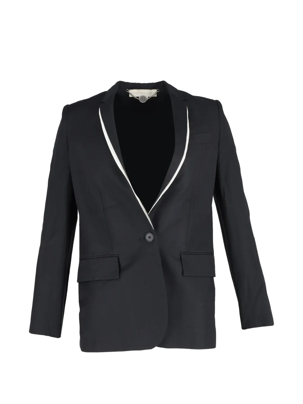 Stella McCartney Pre-Owned contrast-trim blazer - Nero