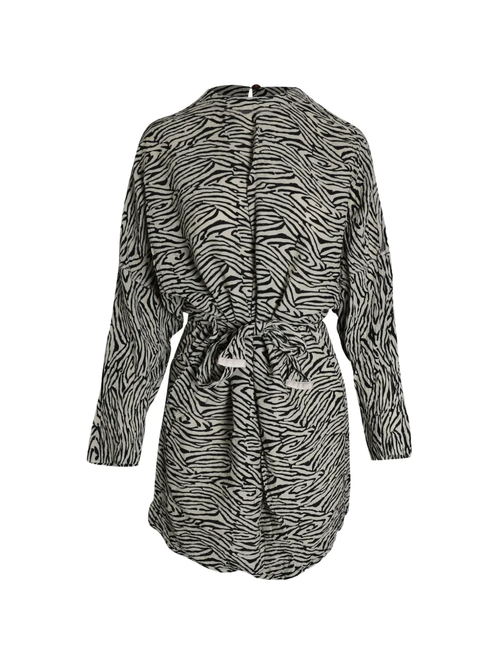 Nanushka Hierro belted printed mini dress - Toni neutri