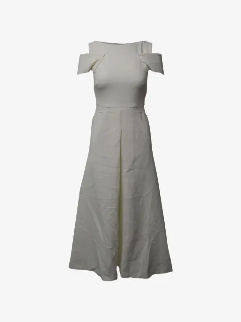 Rm By Roland Mouret cold-shoulder square-neck midi dress