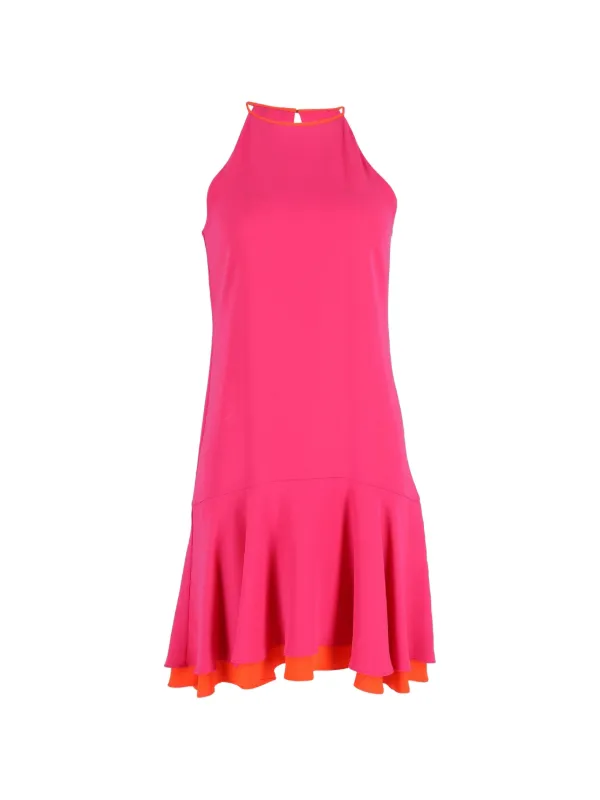 Diane Von Furstenberg Halter-neck Layered Dress - Pink