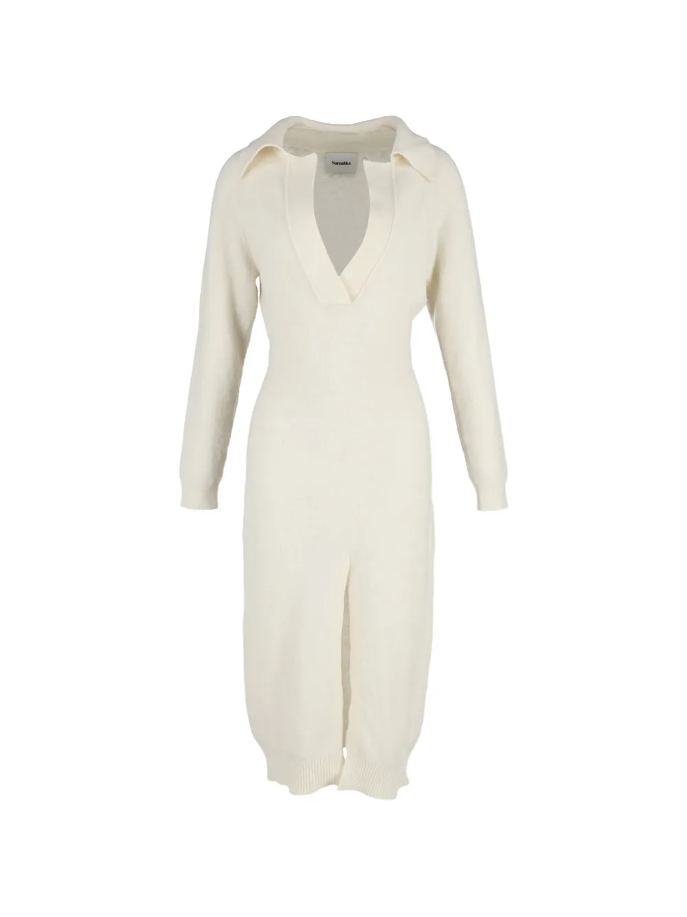 Nanushka flora knit midi dress - Toni neutri