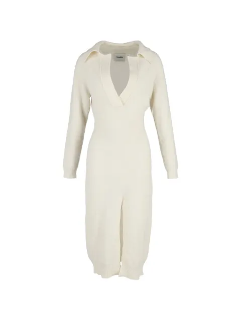 Nanushka flora knit midi dress