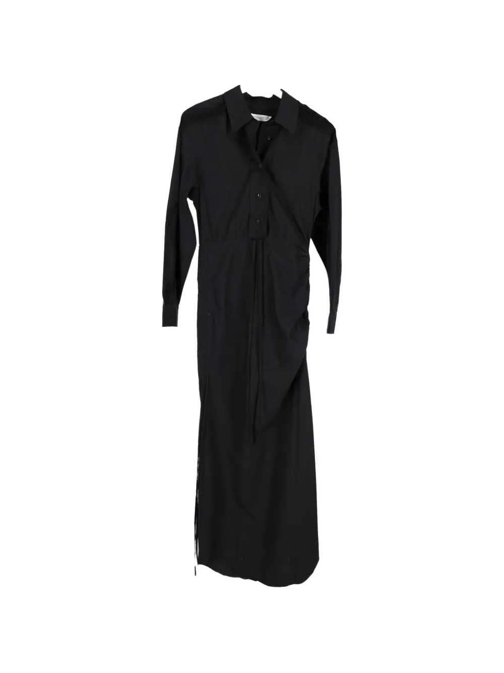 Christopher Esber lace-trim shirt midi dress - Nero