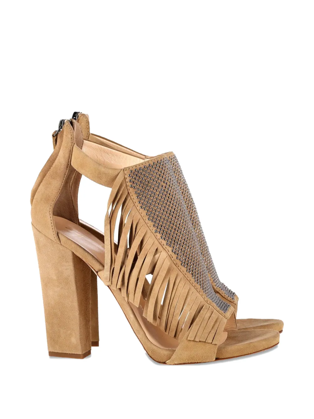 Giuseppe Zanotti Vintage fringe alabama sandals - Toni neutri