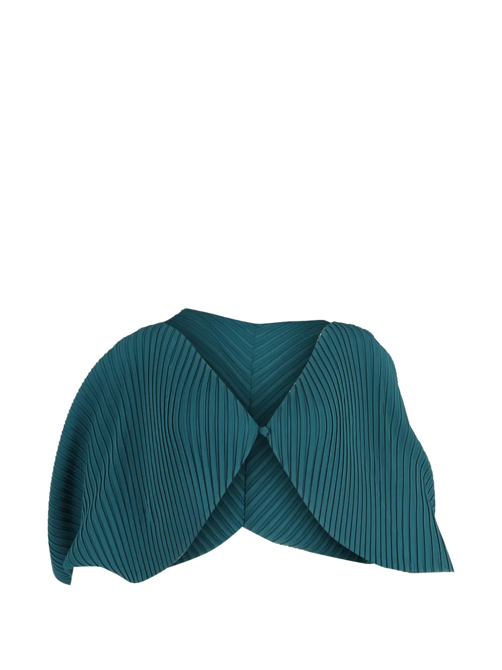 Issey Miyake Pre-Owned pleat shawl-collar jacket - Verde