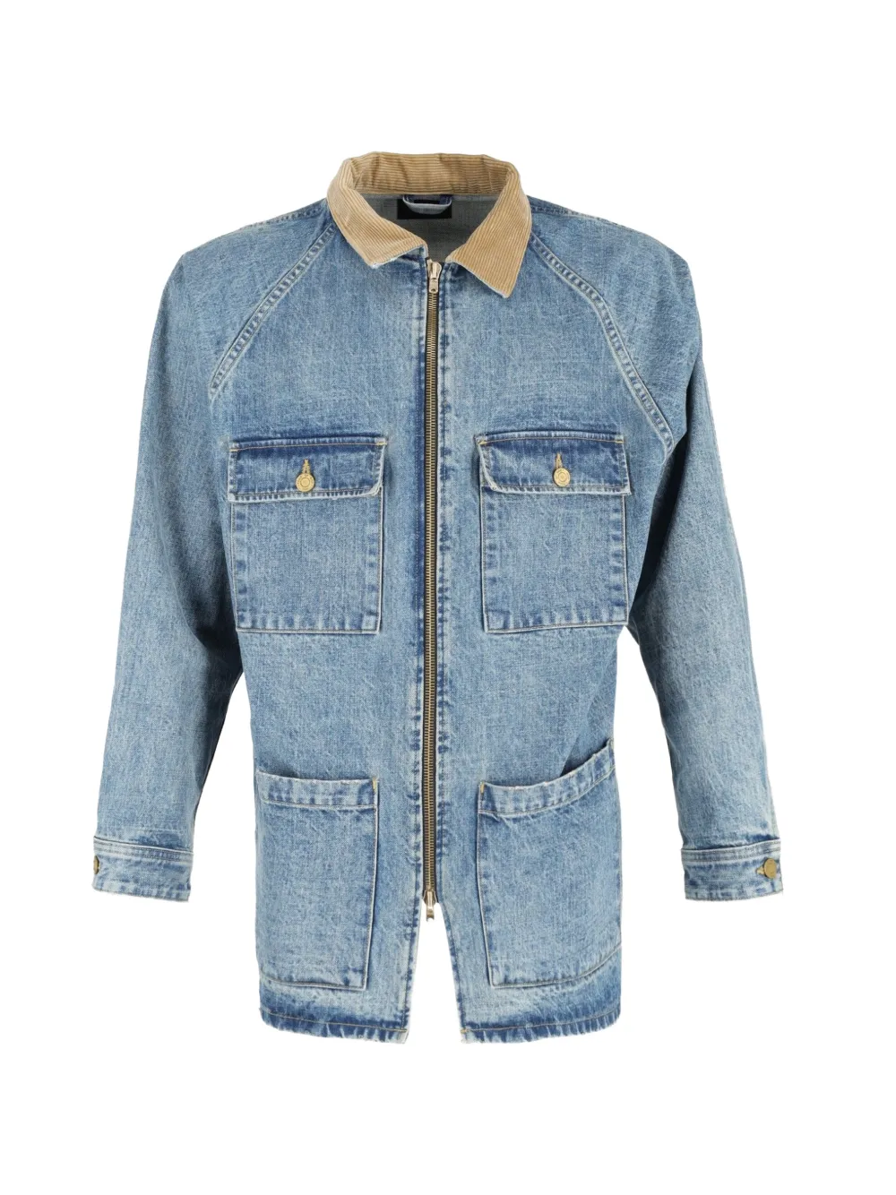 Fear Of God long denim jacket - Blu