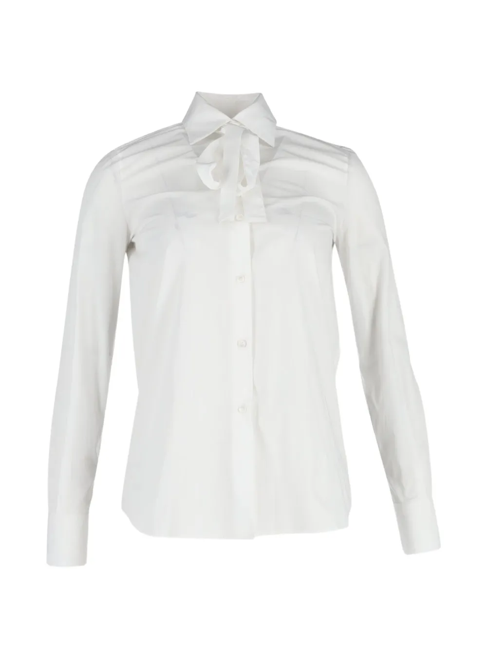 Mario Valentino Vintage neck-bow shirt - Bianco