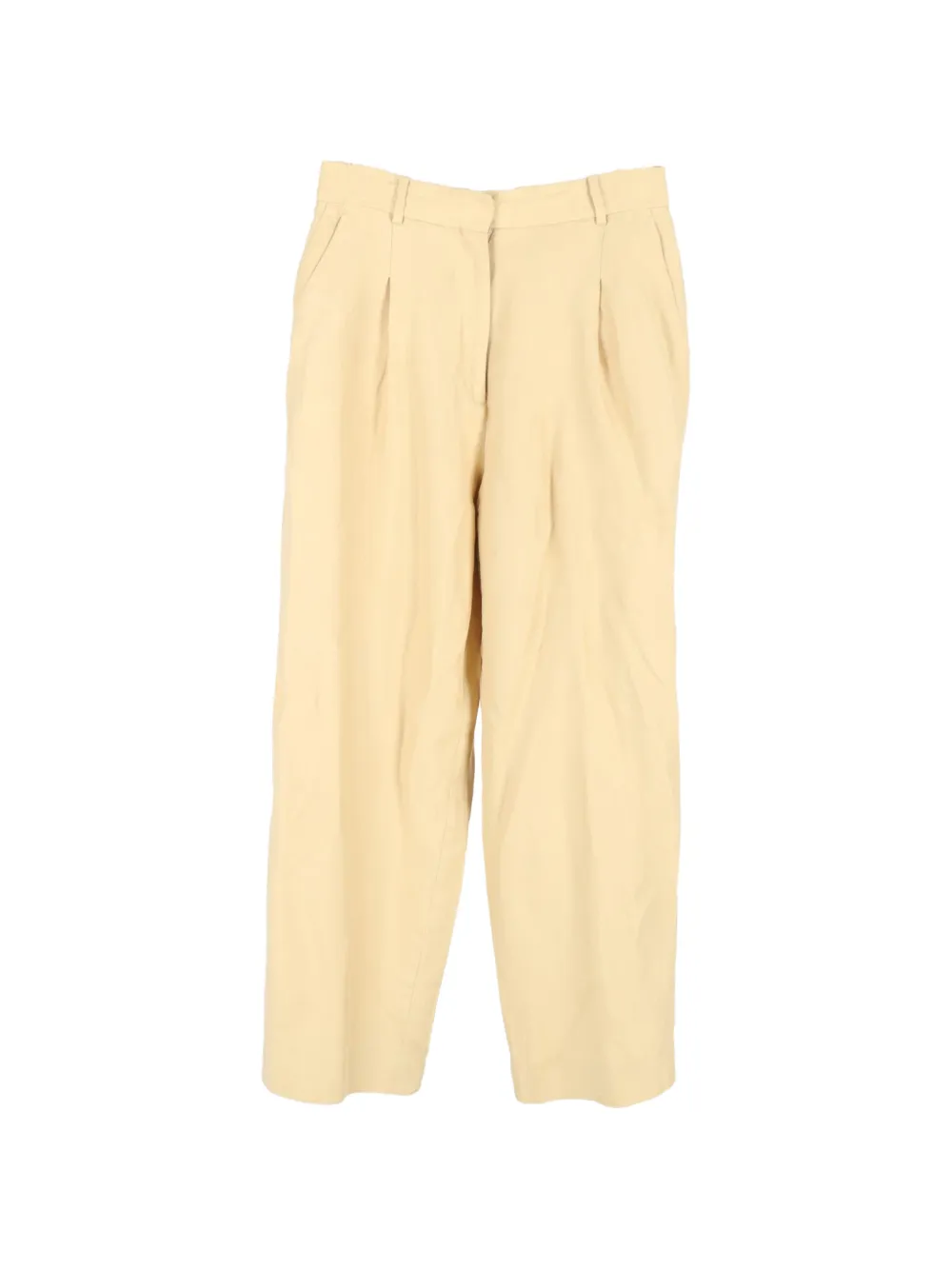 SANDRO wide-leg cotton trousers - Toni neutri